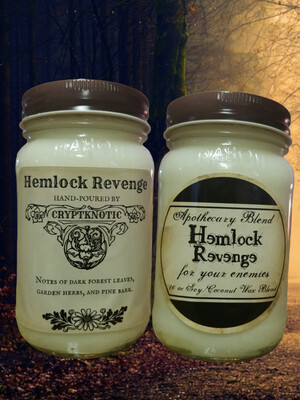 Hemlock Revenge - Apothecary Blend 16 oz Mason Jar Candle