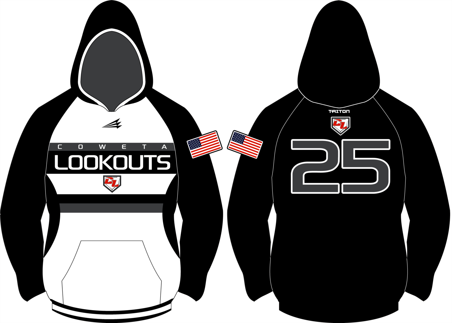 Coweta Lookouts Baseball Custom Vulcan Hoodie #VH3