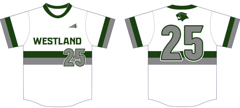 Westland Cougars Custom HexaFlex Baseball Jersey #1