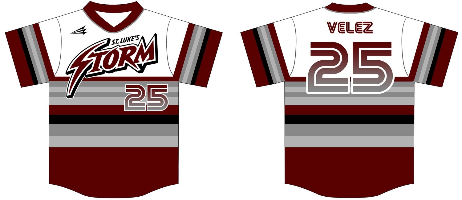 St. Luke Storm Custom Baseball Jersey #3c