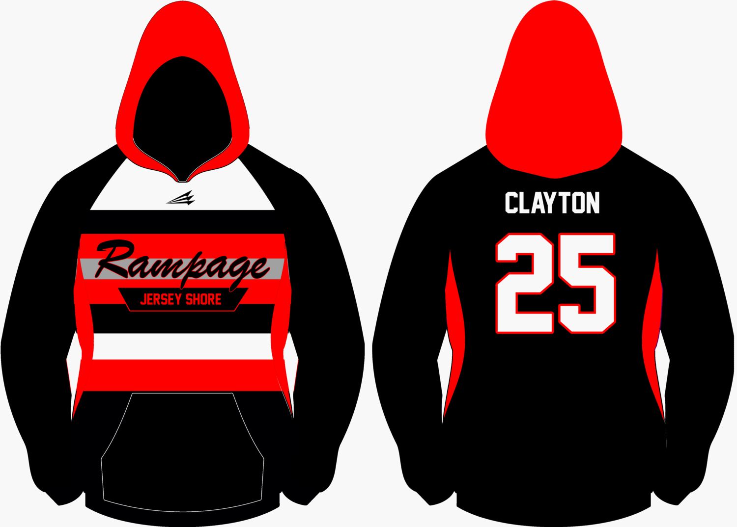 Jersey Shore Rampage Baseball Vulcan Winterproof Hoodie