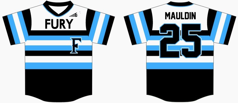 Fury Performance Baseball Custom Jersey Design #1