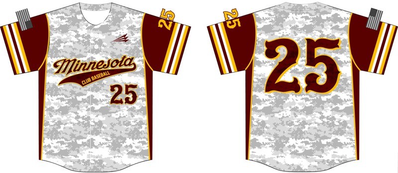 University of Minnesota Custom Baseball Jersey Design 4a
