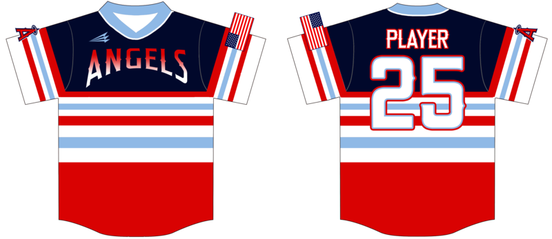 Chesapeake Angels Custom NanoDri Baseball Jersey Design #J5C
