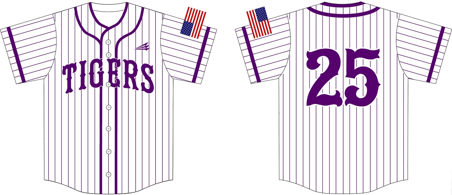 Hattiesburg Tigers Custom Baseball Jersey #1C