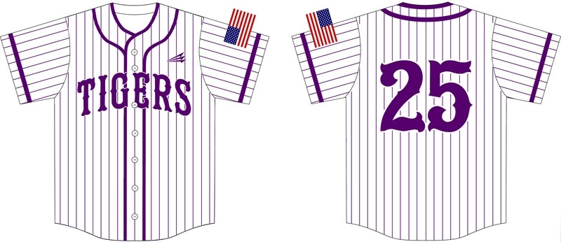 Hattiesburg Tigers Custom Baseball Jersey #1C