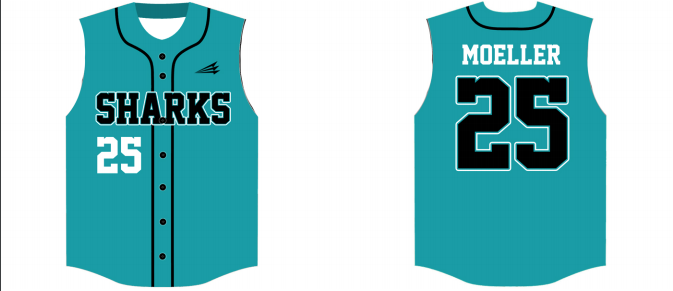 Columbus Sharks Custom NanoDri Baseball Jersey #3A