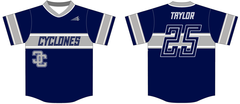 Centex Cyclones Custom Baseball Jersey Design #5
