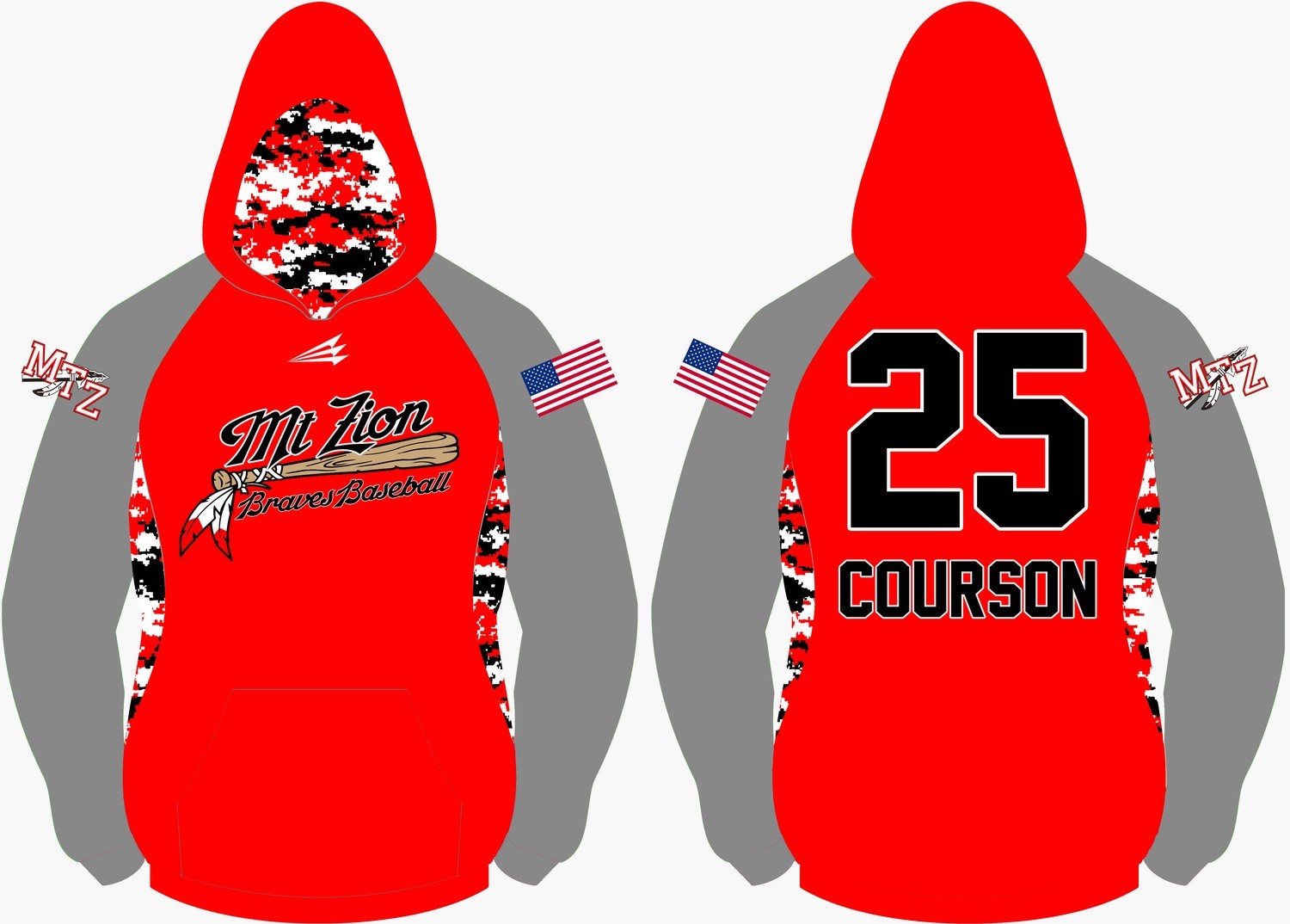 Mt. Zion Braves Custom Vulcan Hoodie #VH1