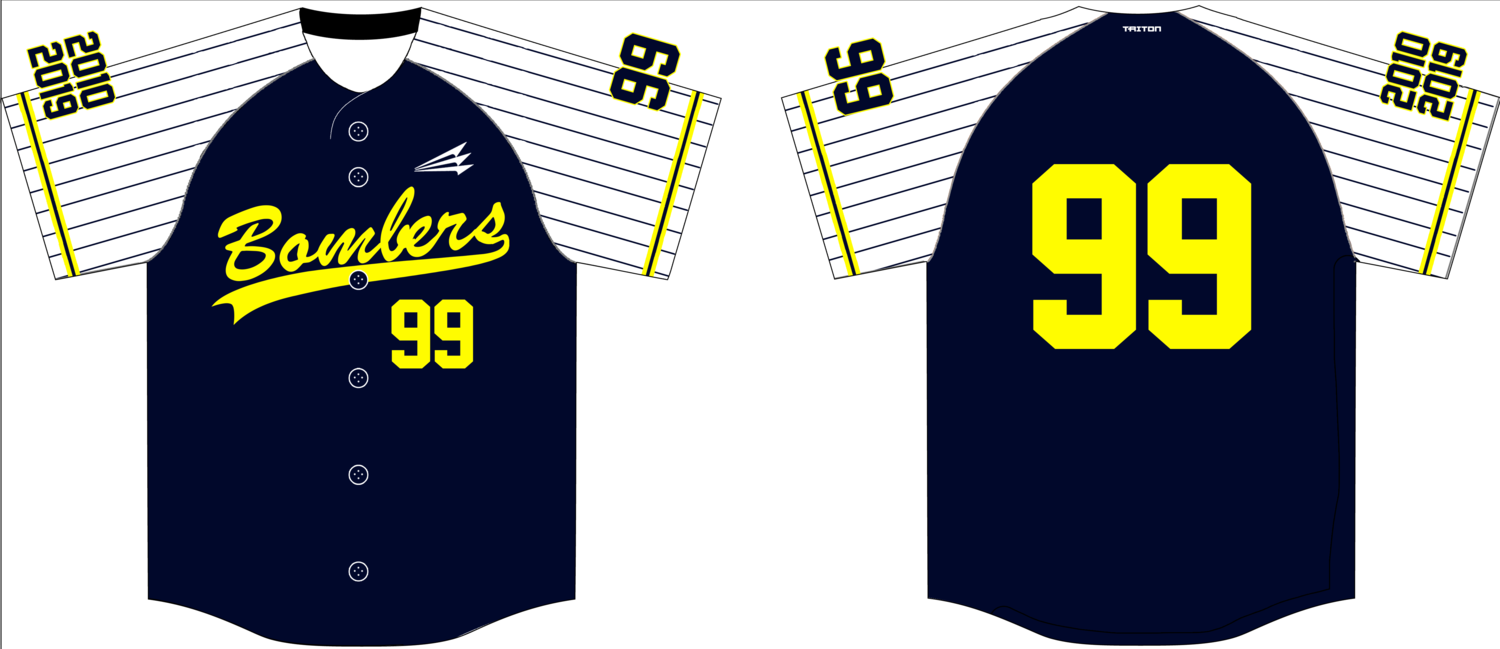 Delaware Bombers Custom Hexaflex Baseball Jersey #J4