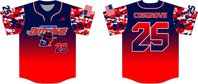 Schaumburg Outlaws Custom Baseball Jersey  #5
