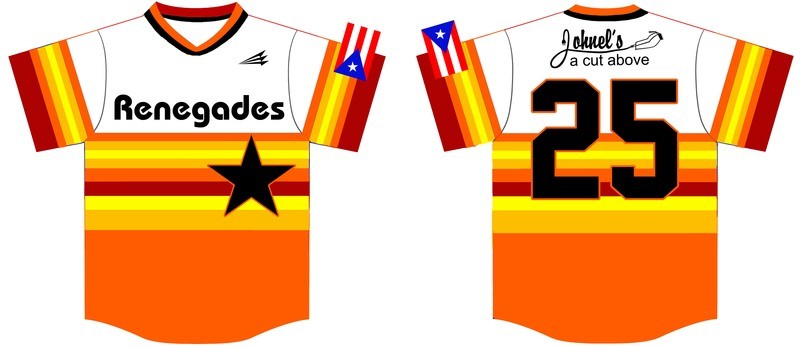 Renegades Baseball Custom Jersey Design #1