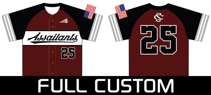 SC Assailants Baseball Custom Jersey Throwback #4c