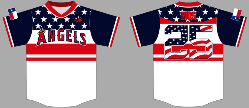 Angels (Rios) Custom NanoDri Baseball Jersey #1
