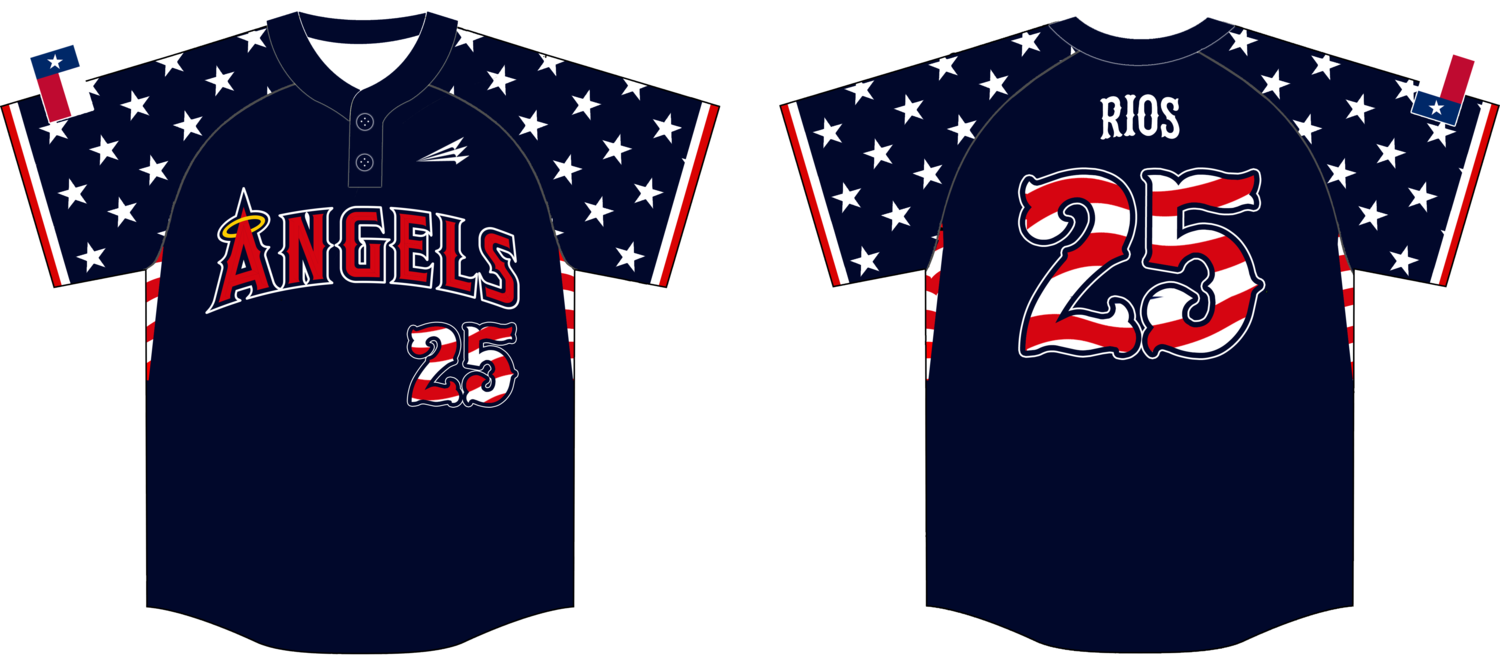Angels (Rios) Custom NanoDri Baseball Jersey #3