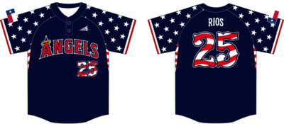 Angels (Rios) Custom NanoDri Baseball Jersey #3