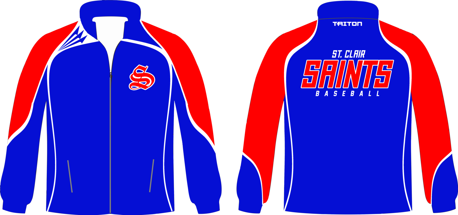St. Clair Saints Baseball Custom Track Jacket D#1