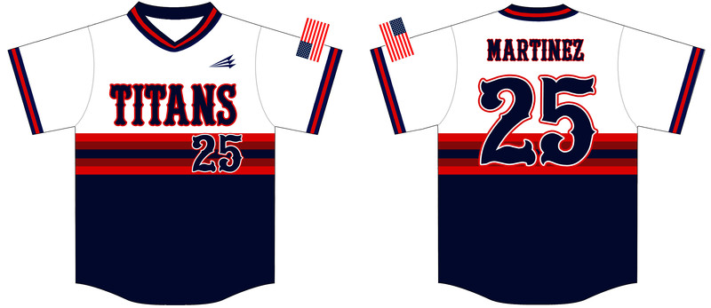 Titans Baseball Custom HexaFlex Baseball Jersey #4B