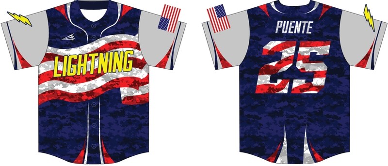 Fort Lauderdale Lightning Baseball Jersey #3d