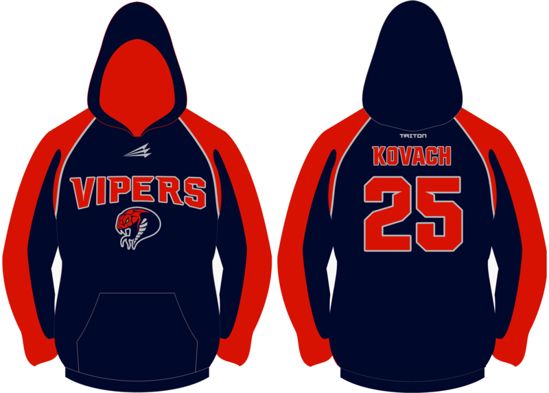 Vipers (Kovach) Baseball Custom Vulcan Hoodie #VH1