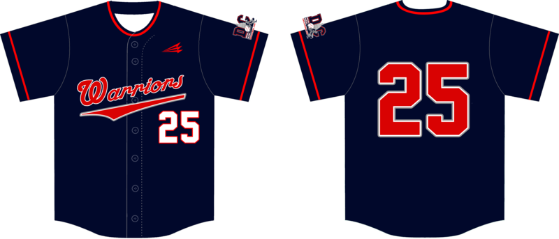 Washington Warriors Custom HexaFlex Baseball Jersey Design #1
