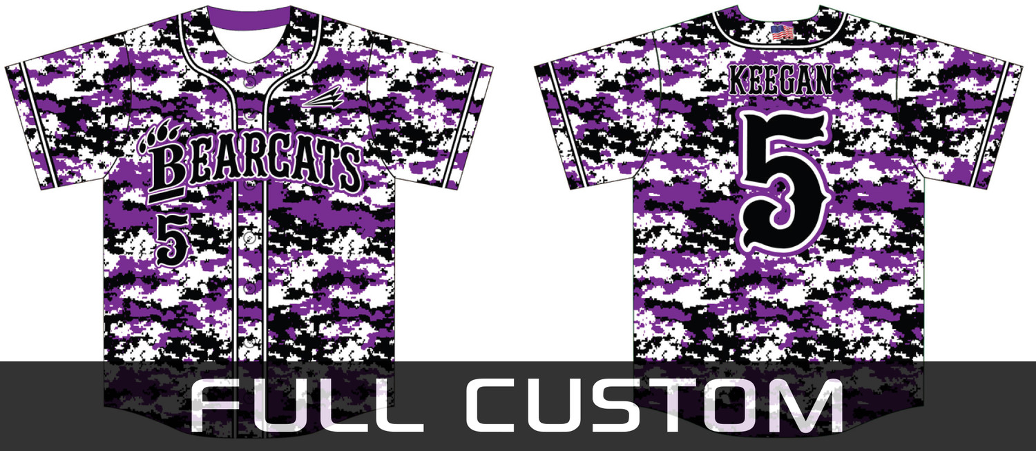 Ballston Bearcats Baseball Custom Baseball Jersey #1b