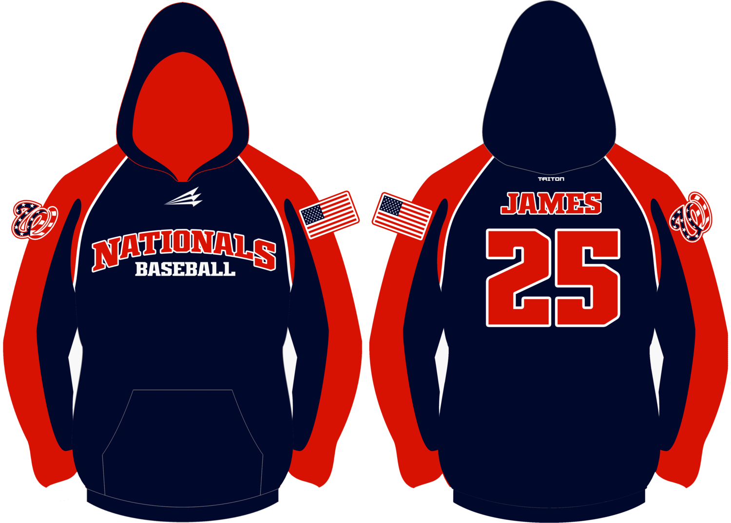 Wheeling Nationals Baseball Custom Vulcan Hoodie #VH1