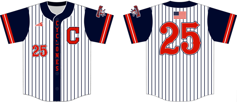 Central Ohio Cyclones Custom Hexaflex Baseball Jersey #J8A