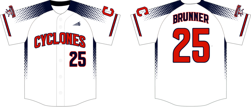 Central Ohio Cyclones Custom Hexaflex Baseball Jersey #J9A