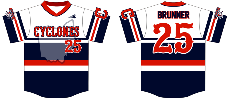 Central Ohio Cyclones Custom Hexaflex Baseball Jersey #J10A