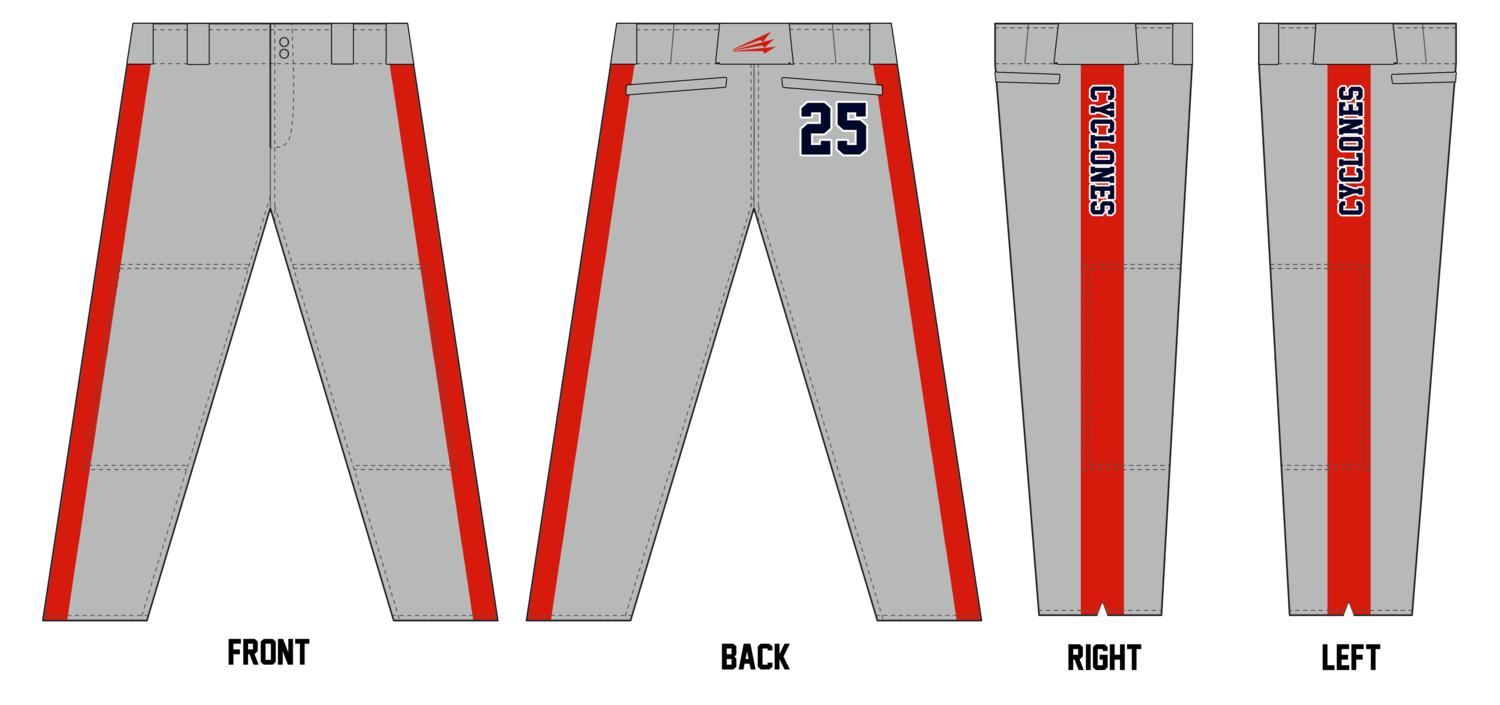 Central Ohio Cyclones Stacheman Elite Custom Long Pants #BP8B