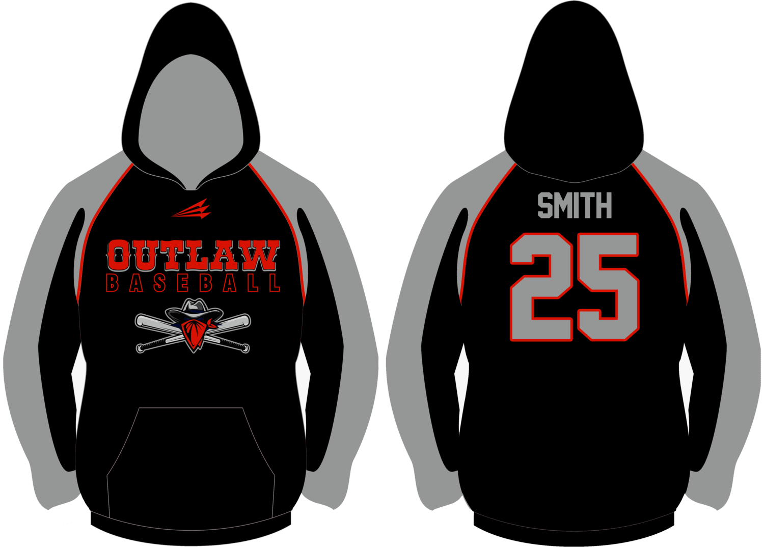 Outlaw Baseball (Smith) Custom Vulcan Hoodie #VH1A