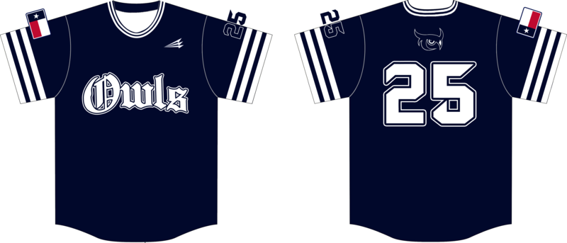 Texas Owls Custom Pro Premier Baseball Jersey #J4B