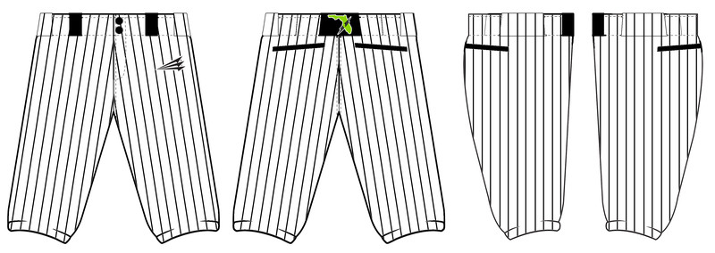 Sarasota Shock Custom Stacheman Elite Knicker Baseball Pants #BP4