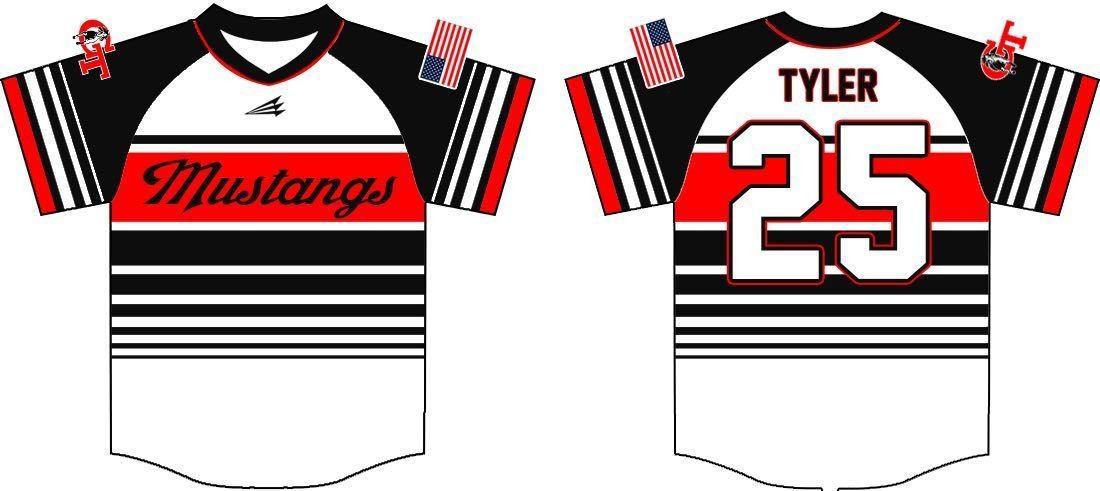 Galloway Township Mustangs Custom Baseball Jersey Design #6c