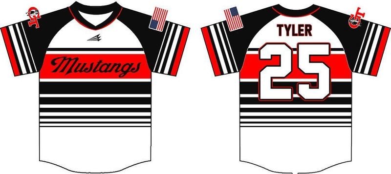 Galloway Township Mustangs Custom Baseball Jersey Design #6c