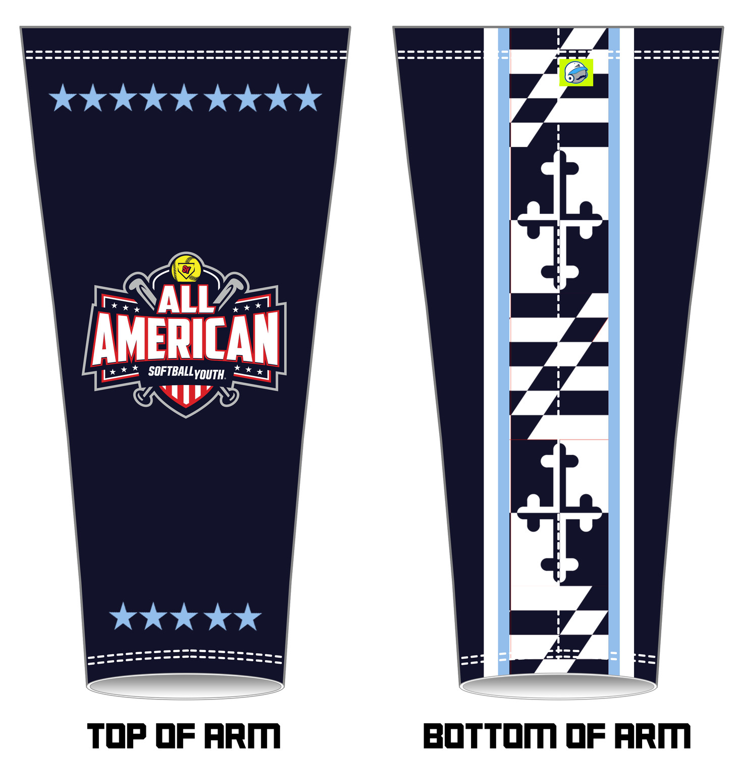 Softball Youth All-Americans Ocean City 2019 Arm Sleeve AS1
