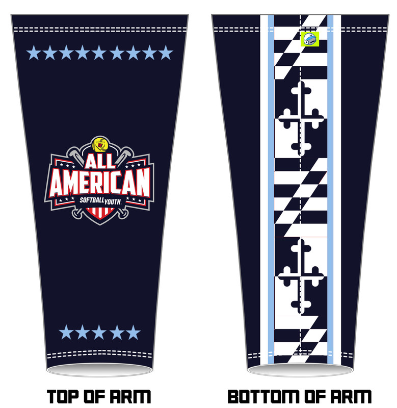 Softball Youth All-Americans Ocean City 2019 Arm Sleeve AS1