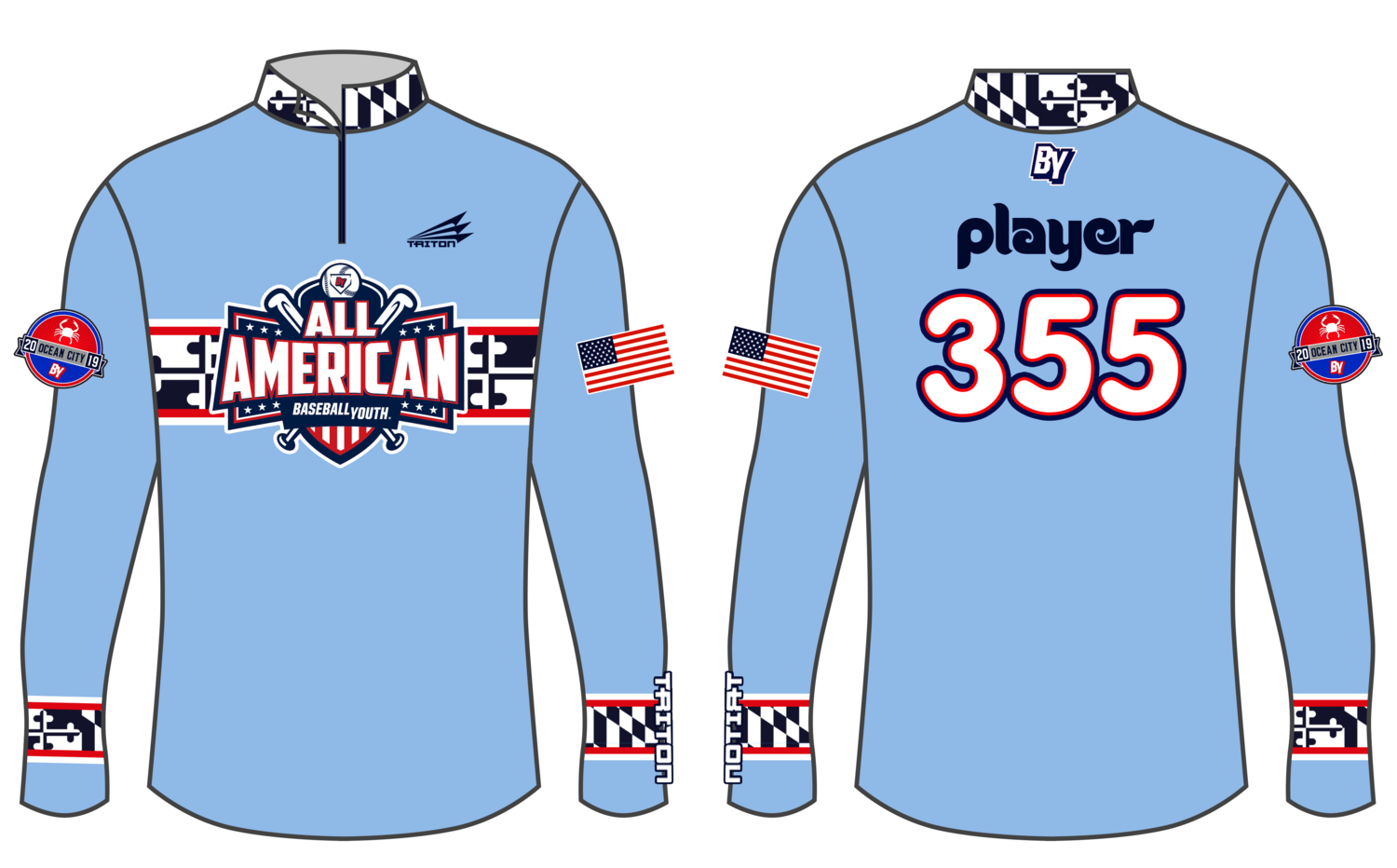 Baseball Youth All-Americans Ocean City 2019 Lightweight NanoZip NZ1
