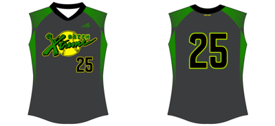 Green Xtreme Softball Custom HexaFlex FastPitch Jersey Design #J1B