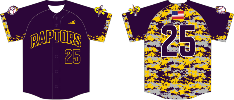 Washington Raptors Custom HexaFlex Baseball Jersey #J7D