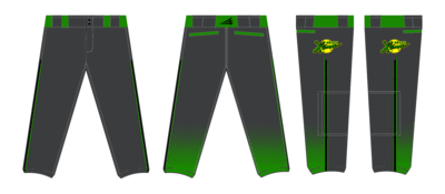 Green Xtreme Softball Stacheman Elite Fastpitch Pants Design #FP1B