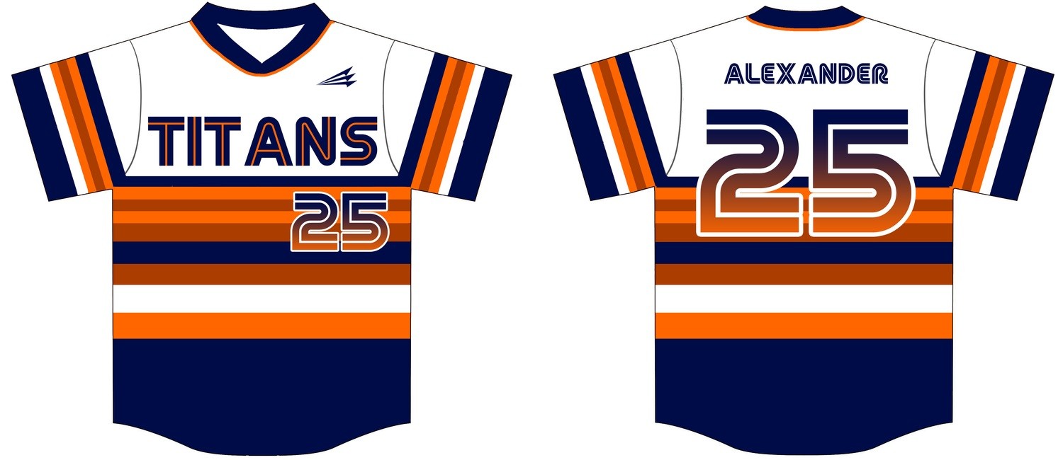 Titans (Alexander) Custom Baseball Jersey Design 2