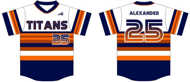 Titans (Alexander) Custom Baseball Jersey Design 2