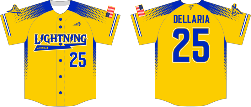 Itasca Lightning Custom HexaFlex Baseball Jersey #J1B