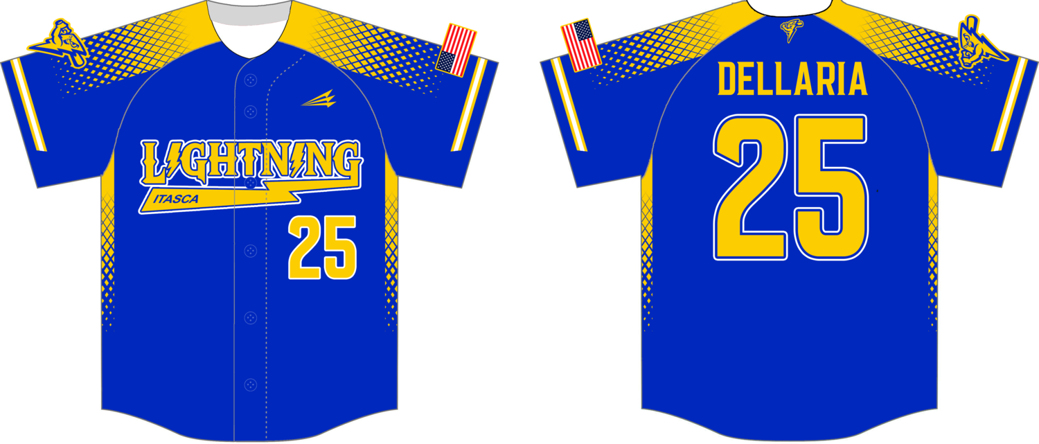 Itasca Lightning Custom HexaFlex Baseball Jersey #J1C