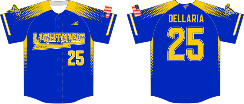Itasca Lightning Custom HexaFlex Baseball Jersey #J1C