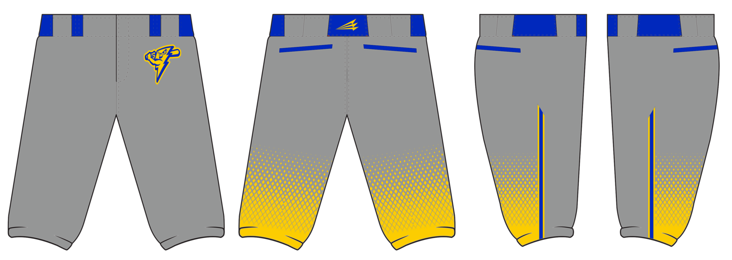 Itasca Lightning Custom Stacheman Elite Knicker Baseball Pants #BP2B