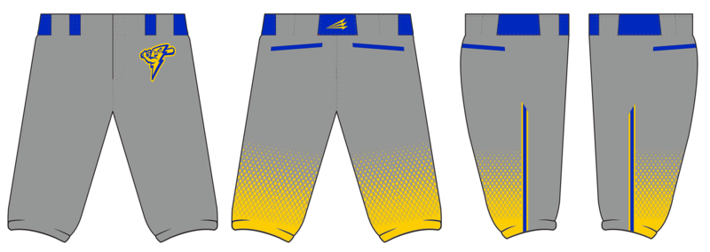 Itasca Lightning Custom Stacheman Elite Knicker Baseball Pants #BP2B