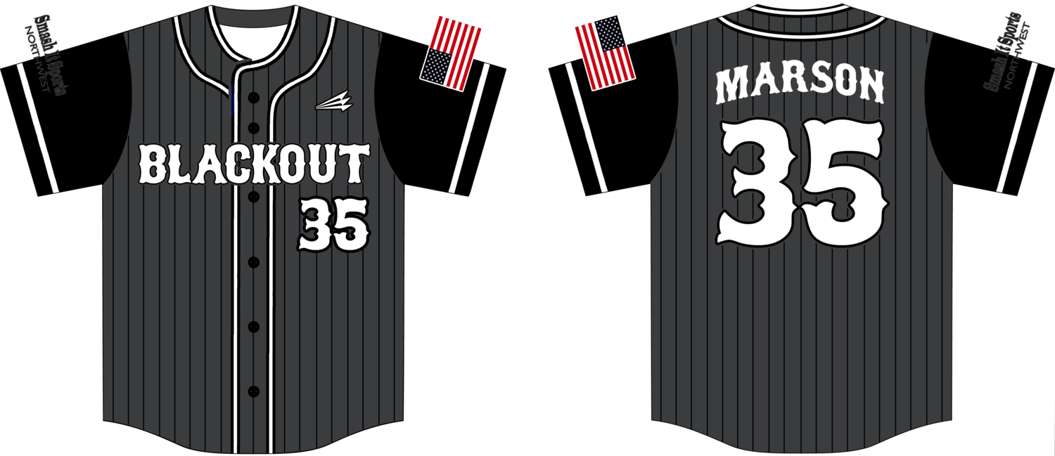 Blackout Baseball Custom HexaFlex Jersey #J2c